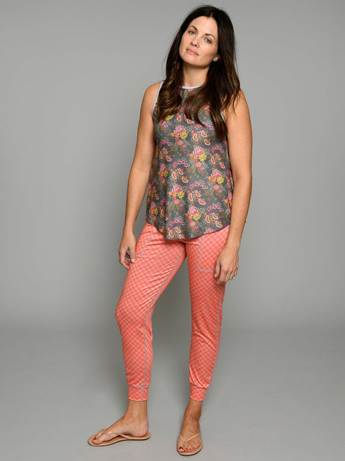The Jogger - Floral / Mini Gingham